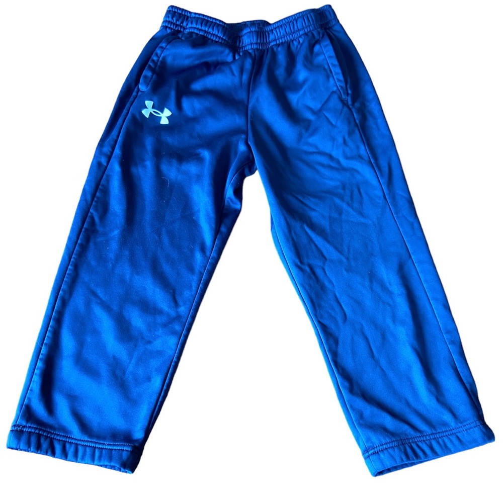 Under Armour Boys Youth elastic waist stretch blue sweatpants track pants size L
